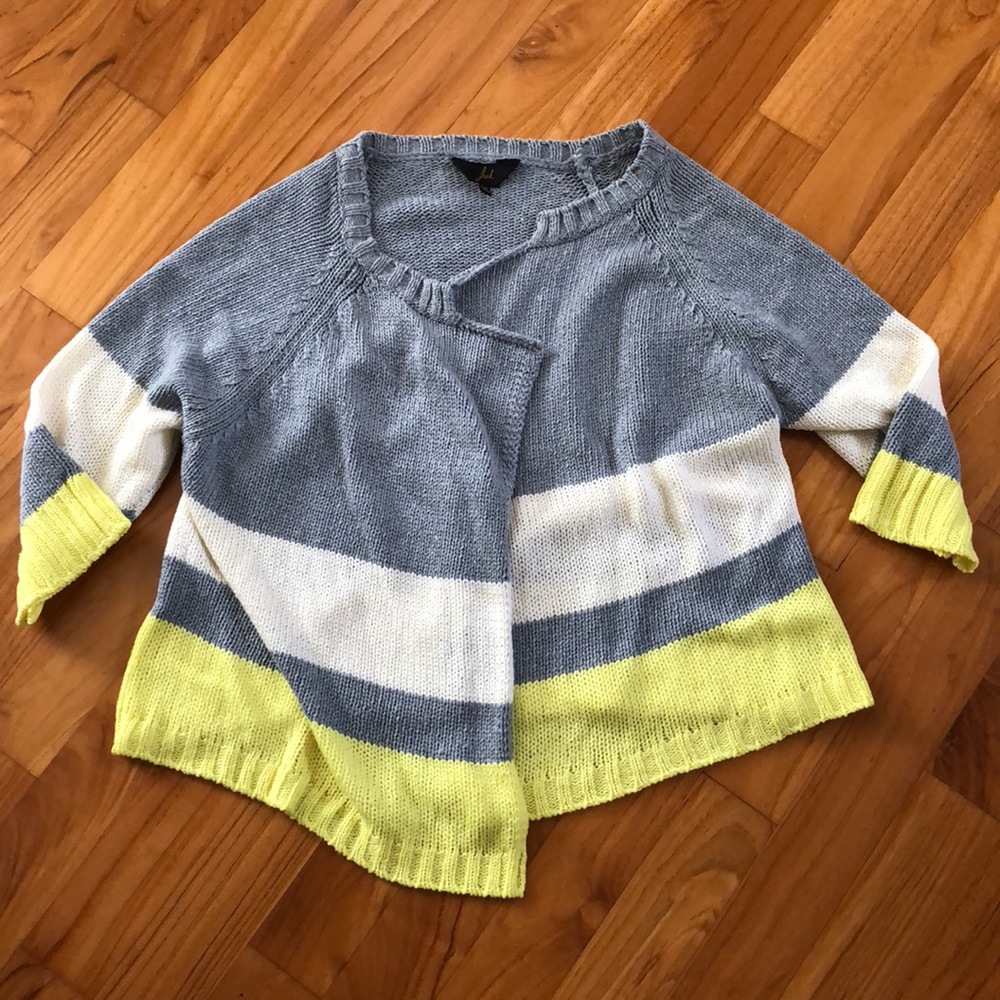 Color striped cardigan